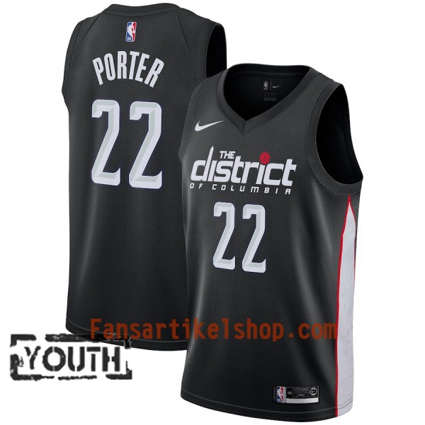 Washington Wizards Trikot Otto Porter  22 2018-19 Nike City Edition Schwarz Swingman - Kinder
